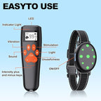 Shock Collar, Rechargeable Electric Dog Training Collar, 1000Ft Remote Range Dog Training Collar with Beep Vibration and Shock, for Small Medium Large Dogs (Red) (1-2) (1&1Blue)