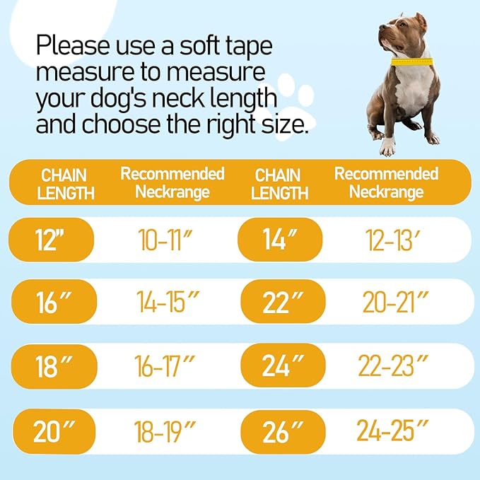 BAOBOTE 15MM Gold Stainless Steel Dog Collar with Cuban Link Chain Heavy Duty Chew Proof Training Collar for Dogs(22" Gold)