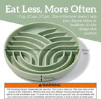 OHMO Slow Feeder Dog Bowls(Tree Life, Sage Green) Enrichment Soft Silicone Food Safe Feeding Bowl Non Slip Suction Cup for All Breed Pet, Cat Slow Down Eating Dishes, Boredom and Anxiety Reducer