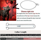 Heavy Duty Dog Choke Collar Slip Dog P Chain Snake Collar Plating Anti-Rust Dog Training Collars for Small Large Dogs Black/Gold/Silver/Rose Gold 15.5in-29.5in (17.5in, Silver)