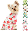Dog Pajamas for Small Dogs Boy Girl, Dog Clothes Tiny Chihuahua Yorkie Spring Summer Shirt, Cute Puppy Outfit Pjs Jumpsuit Cat Onesie Apparel Pet Clothes