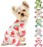 Dog Pajamas for Small Dogs Boy Girl, Dog Clothes Tiny Chihuahua Yorkie Spring Summer Shirt, Cute Puppy Outfit Pjs Jumpsuit Cat Onesie Apparel Pet Clothes
