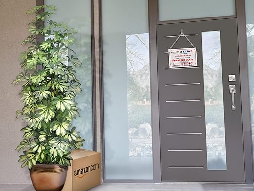 Please Do Not Knock or Ring Doorbell - Leave Package Sign Blank (Hang Sign), Write Your Own Delivery Message, 6" x 9" No Rust PVC Will Not Scratch, Easy to Mount with Holes Made in USA by SPRYZZLE