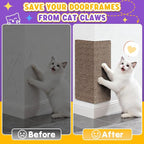 Wall Cat Scratcher for Indoor Cats,23.6x11.8”Corner Cat Scratcher,Cat Scratch Pad Furniture Protector for Door & Wall,Couch, Durable Cat Scratching Board Easy Mount(Deep Brown, 23.6”x11.8”)