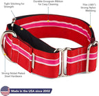 If It Barks - 1.5" Martingale Collar for Dogs - Adjustable - Nylon - Strong and Comfy - Ideal for Training - Made in USA - Large, Shortcake