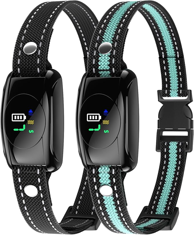 Bark Collar, 2 Pack No Shock Bark Collar for Large & Medium Dogs - Safe & Humane Barking Collar with Beep Vibration & 7 Sensitivity Levels, 100% IPX7 Waterproof Dog Training Collar Indoor Outdoor Use
