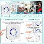 Dog Door Bell for Potty Training, Smart Wireless Doggie Doorbell to Go Outside, 1000 Feet Long Range with IP65 Waterproof Touch Button, 20 Melodies & Adjustable Volume (2 Button)