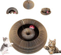 Magic Organ Cardboard Cat Toy,Cat Scratching Board with A Ball for Mental Physical Exercise,Shape Shifting Accordion Kitten Scratcher Toys with Different Shapes,Cat Scratch Toys for Indoor