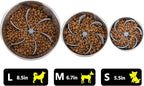 Slow Feeder Dog Bowls Insert [Octopus Suction Cups] Super Firm Slow Eating Dog Bowl [Cuttable] for Large Breed and Medium Size Dog Compatible with Regular and Elevated Dog Bowls (Spiral)