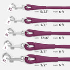 CollarDirect Rolled Leather Dog Leash 6ft, Soft Training Leather Dog Leash for Puppy and Grown Dog Small Medium Large Black Blue Red Orange Green Pink White (Pink, Size XL 6ft)