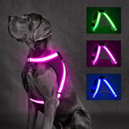 ChalkLit Light Up Dog Harness, No Pull Led Dog Harness Glow-in-The-Dark for Night Walking, USB Rechargeable Lighted Safety Vest for Small Dogs, Adjustable Soft Mesh Fully Illuminated (Pink, Small)