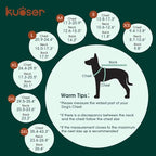 Kuoser Waterproof Dog Coat, Reversible Dog Jacket for Large Dogs, Adjustable Durable Doggie Winter Coat for Groowing Puppies Warm Puppy Cold Weather Apparel, Green L