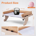 Solid Wood Cat Window Perch for Large Breeds – 40lbs Heavy Duty Cat Window Hammock, Comfortable Orthopedic Feline Bed with Easy Screw-in Assembly, Modern Pet Furniture, Bonus Toy Included