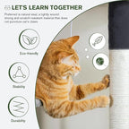 IMUsee 68 Inches Multi-Level Large Cat Tree for Large Kitties/Big Cat Tower with Condo/Cozy Plush Perches/Sisal Scratching Posts and Hammocks/ ‌Feline Activity Center Play House/Smoky Grey