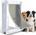 Dog Door Doggy Door Easy Install - Wood & PVC Doors & Walls，Dgooie Free Movement & Strong Magnetic Auto-Close & Sliding Lock,Telescoping Frame,8 1/8" x 13 2/5" for Medium Dogs Up to 40 lb