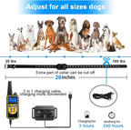 Dog Training Collar Shock Collars for Dogs with Remote 2600 Ft Remote Control Range 4 Modes Beep Vibration Shock Built-in Bright Led Light Rechargeable Waterproof (Yellow, for 3 Dogs)