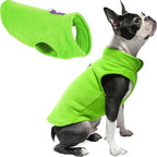 Gooby Fleece Vest Dog Sweater - Lime, X-Small - Warm Pullover Fleece Dog Jacket with O-Ring Leash for Small to Medium Dogs