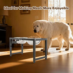 SHAINFUN Elevated Dog Bowls for Large Dogs, 3 Height Adjustable，Raised Tall Dog Food Water Bowl Stand with Two 101oz Bowls