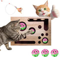 2026 New Cat Nail File Scratch Enrichment Box,Cat Scratchs Puzzle Enrichment Box, Cats Scratch Puzzle Toy with Snack Design, Sandpaper Inside for Indoor Scratching (Brown)