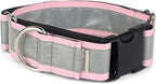 If It Barks - 1.5" Reflective Martingale Collar with Quick Snap Buckle for Dogs - Adjustable - Made in USA - Strong, Durable, and Comfy - Ideal for Training - Fits Most Breeds - Medium, Pink
