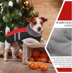 QBLEEV Warm Dog Coat Reflective Dog Winter Jacket, Waterproof Windproof Dog Turtleneck Clothes for Cold Weather Thicken Fleece Pet Dog Snowsuit Christmas Dog Vest Apparel for Small Medium Large Dogs M