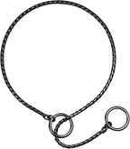 Dog Chain Collar, Metal Slip P-Link Training Heavy Duty Dog Choker Collar Puppy Collars for Small Medium Large Dogs, Black S