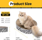 Oval Cat Scratcher Bed, 2-in-1 Cat Scratching Board, Natural Corrugated Cardboard Scratch Pad Lounge, Sealed Base Traps Debris,No Assembly Kitty Furniture,Stylish Colors Blends Any Home Decor