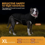 FUAMEY Dog Puffer Jacket for Large Dogs,Dog Cold Weather Coats Dogs Down Jackets Waterproof Pet Snowsuits Warm Puppy Winter Vest Turtleneck Pets Adjustable Jackets Coats Black L