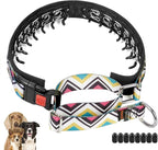 Mayerzon Martingale Dog Prong Collar for Pulling, Personalized Vintage Slip Pinch Collar with Buckle for Large Medium Small Dogs for Walking Training and Festivals(L, Vintage)