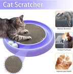 Interactive Cat Ball Track Toy for Indoor Cats, Cat Scratching Board & Exercise Set for Bored Indoor Adult and Kitten Mental & Physical Stimulation, with Spare Ball to Prevent Loss (Purple)
