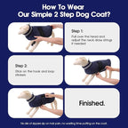 KAMA BRIDAL Dog Winter Coat Warm Padded Puppy Jacket Windproof Water Resistant Clothes for Small Medium Large Pets Christmas Sweater Outfit Vest(DarkBlue, S)