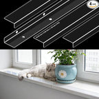 Ultra Clear Window Sill Protector - Scratch & Chew Proof Pet Guard for Dogs & Cats, Easy Install Transparent Ledge Cover, No Residue