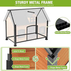 Gutinneen Extra Large Heated Dog House for Outside XL Insulated Dog House Outdoor Weatherproof with Safe Heating Pad, 6-Sided Thermal Liner, Chew-Proof Metal Frame for Medium to Large Dog Breeds