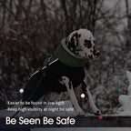 IECOii Extra Warm Reflective Adjustable Dog Jacket - Fleece Turtleneck Winter Coat for Small to Extra Large Dogs