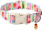 ARING PET Summer Dog Collar - Cute Popsicle Design, Adjustable Multicolor Ice Cream Collar for Small, Medium, Large Dogs