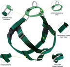 2 Hounds Design Freedom No Pull Dog Harness, Adjustable Harness and Leash Set, Easy Walking & Comfortable Control, Fits Small, Medium & Large Dogs, Solid Colors, Made in USA, 5/8" XS, Kelly Green