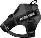 voopet Service Dog Harness, Emotional Support Pet Vest Harness, Reflective Breathable & Adjustable No Pull ESA Harness for Small Medium Large Dogs (with 4 PCS Removeable Tags),XX Small (Pack of 1)