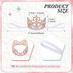 2 Pcs Dog Crown Headband Dog Tutu Dress Set Crystal Rhinestone Tiara Crown Tutu Skirt Pet Dress Costume for Puppy Birthday Party Wedding Photo Prop Costume