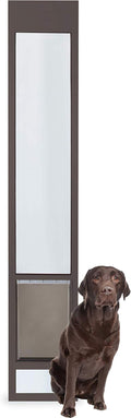 PetSafe Sliding Glass Pet Door - No-Cut DIY Install Doggy Door for Renters - Aluminum Frame - Adjustable Height 75 7/8" to 80 11/16" - Ideal for Large Dogs Up to 130 lb - Bronze