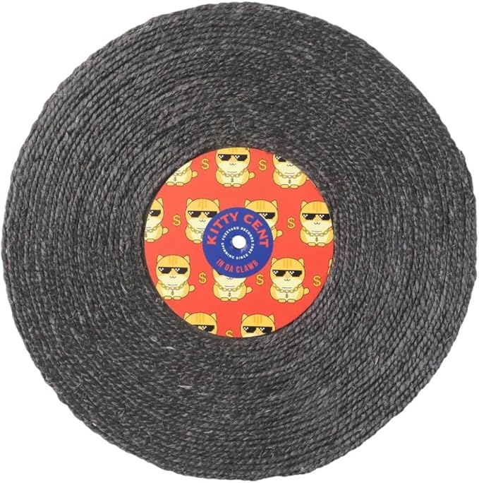 FuzzYard Record Cat Scratcher DJ Cat Funny Cat Accessories Scratch Pad (Kitty Cent)