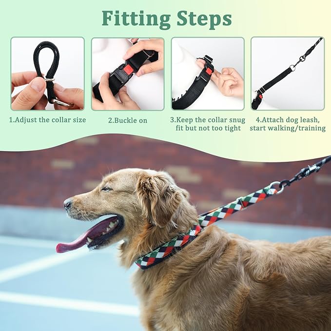 Mayerzon Martingale Dog Prong Collar for Pulling, Personalized Vintage Slip Pinch Collar with Buckle for Large Medium Small Dogs for Walking Training and Festivals(M, Pop Art)
