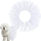 Dog Tutu Tulle Tutu for Dogs Small Large Medium Puppy Dress Ballerina Costume Skirt for Holiday Puppy Cats Bunny Pet Outfit Birthday Wedding Party Photo Prop Supplies(White)