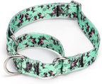 Serijoars Adjustable Martingale Dog Collar Heavy Duty Nylon Dog Collar for Medium Large Dogs Walking Training Boy and Girl Dogs (NO4, M)