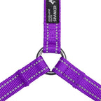 EXCELLENT ELITE SPANKER No Pull Dog Harness Reflective Nylon Vest L-Shaped Adjustable Easy Pet Harness for Small Medium Large Breeds Dogs Walking Training Black Red(Purple-L)