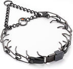 Herm Sprenger Black Stainless Steel Dog Collar with Quick Release ClicLock Buckle O-Ring Biothane Insert Training Collar Made in Germany (Black, 23in x 3.2mm(Neck Size up to19-20in))