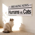 Wall Cat Scratcher for Indoor Cats - Reusable & Damage-Free Wall-Mounted Fabric Scratching, DIY for Furniture and Wall Protection (11.81''x31.50'', Humans vs Cats in a Battle)