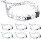 Herm Sprenger Chrome Plated Steel Dog Collar with Quick Release ClicLock Buckle and Biothane Insert Training Collar for Dogs Made in Germany (Black, 23in x 3.2mm(Neck Size up to19-20in))