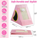 Upgraded Cat Scratcher House, 3 in 1 Foldable Sisal Cat Scratcher, Double-Sided Usability, Durable Cat Furniture for Cats to Play, Scratch, and Sleep