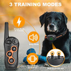 Dog Training Collar, IPX7 Waterproof Dog Training Collar with Remote Range 1300ft, 3 Training Modes, Beep, Static, Vibration, Rechargeable Electric Training Collar for Small Medium Large Dogs (Black)