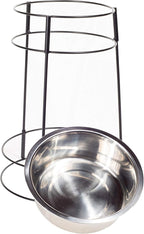 SPOT Hi Rise Single Diner Elevated Dog Feeder, 2qt Stainless Steel Bowl, Durable Wire Stand, Hygienic, Easy to Clean, Promotes Proper Posture for Tall Pets, Ideal for Medium and Large Breeds, 14.25in